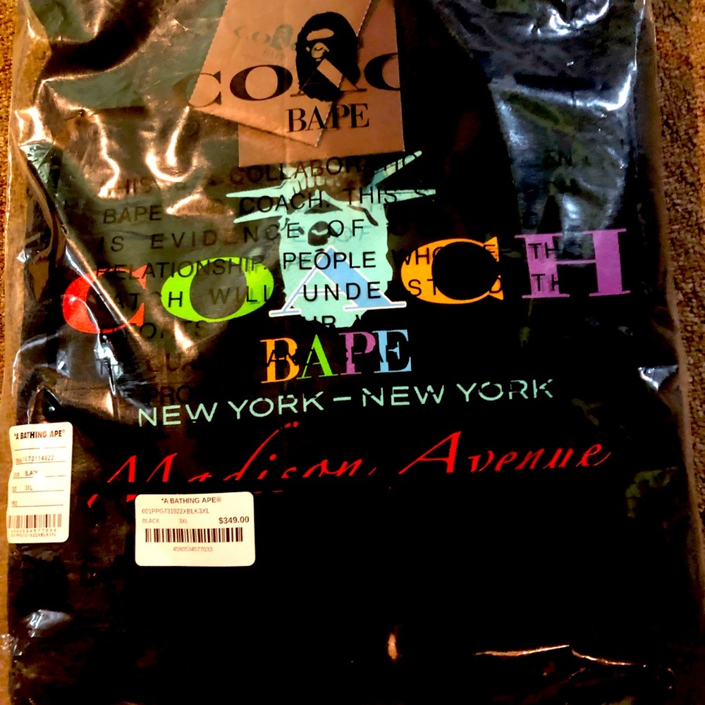 A Bathing Ape X Coach Madison Avenue Hoodie XXXL